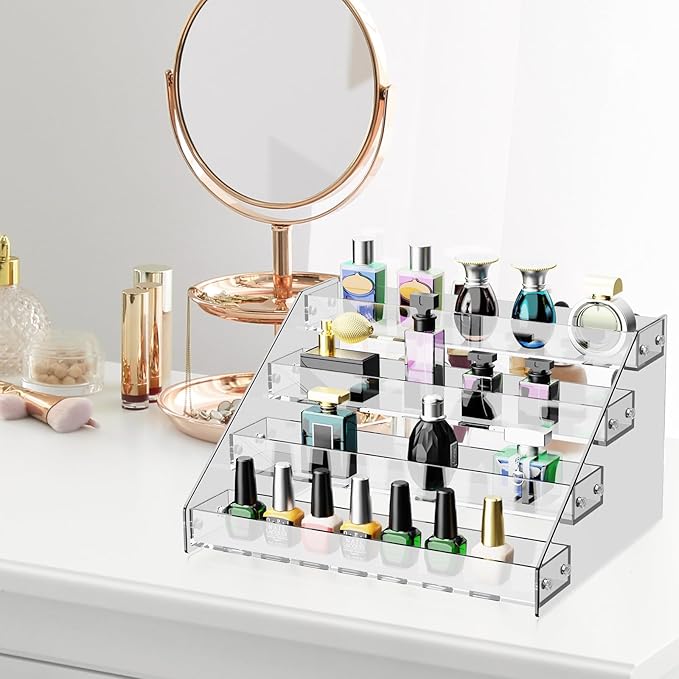 Acrylic Display Shelf,Risers Display Stands,Perfume Organizer,Cupcake Stand,Tiered Display Stand,Sticker Display,Card Stands For Display,Card Display Stand,Figure Display，Spice Rack(6 Tier)