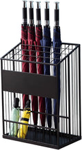 Umbrella Stand Hallway Entryway Storage Rack Umbrella Holder Large Capacity Metal Umbrella Holder Stand, Freestanding Umbrella Storage Stand with Four Non-Slip Feet, Canes Walking Sticks Swords(Black,
