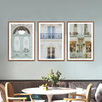KAlRNE Vintage Italian Large Wall Art,Set of 3(24’’X36’’),Modern Paris Cityscape Wall Decor,European Street Picture, Europe Framed Canvas Prints For Living Room Bedroom Office Decor