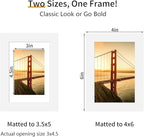 4x6 Picture Frame 3 Pack - White Poster Frame Display Pictures 3.5x5 with Mat or 4 x 6 Without Mat for Wall Hanging Horizontal and Vertical