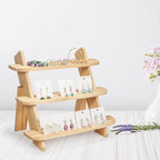 2Pcs Wooden Cupcake Stand, 3 Tier Wood Rustic Cupcake Stand, Dessert Display Stand Shelf, Buffet Risers for Table Display, Cupcake Stands for Food, Dessert, Cookie, Decor, Craft Show