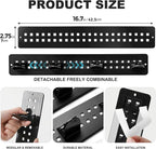 2 Pack Hat Rack Board for Baseball Caps,Hat Rack for Wall, Hat Holder Wall Mount Cap Holder Hat Hangers for Wall Closet Door Bedroom(Black)