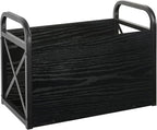 YINMIT Magazine Holder, Magazine Rack Floor, Magazine Storage Basket, Folder Organizer Bin for Books, Newspapers, Tablets (Black)