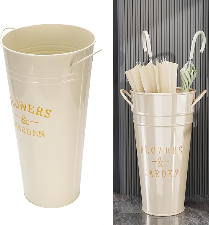 Pssopp Umbrella Holder Indoor, Space Saving Design Freestanding Umbrella Storage Bucket for Canes Walking Sticks Small Umbrellas