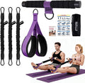 Multifunction Pedal Resistance Band with Handle, 3 Tube Adjustable 30/40/50LB Foot Pedal Puller Resistance Bands with Poster, Extended Length Tension Rope for Men Women Full Body Workout Home Gym