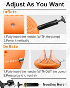 Tumaz Wobble Cushion - Wiggle Seat to Improve Sitting Posture & Stay Focused for Sensory Kids, Balance Disc to Core Strength & Flexible Seating [Extra Thick Balance Board, Pump Included Wobble Board]