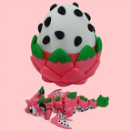 3D Printed Dragon Egg with Dragon Inside - Cute Fun Stuff Fidget Toy for Home Desk Decoration, for Anyone, Ideal for Christmas, Easter & Daily Surprises (Box)