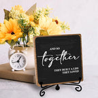 Home Wooden Decor Sign, Farmhouse Plaque with Stand, Warmth Housewarming Gifts for Women Men Family, Table Desk Cubicles Accessories for Living Room Bedroom Home Decorations