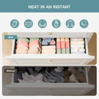 Criusia Drawer Organizer Clothes, 21 Pack Dresser Organizer for Baby Clothes, Underwear, Sock - Foldable Closet Organization and Storage Dividers Bins for Nursery, Bedroom (Black)