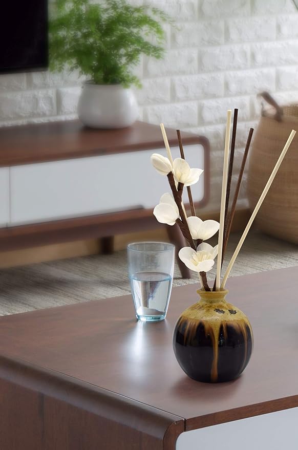50 Pcs Black Reed Diffuser Sticks Refill Replacement 10 inch Fragrance Essential Oil Aroma Reed Diffuser Sticks (Black-50pcs)