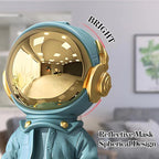 EZ4ENCE Figurine Statue Astronaut Sculpture Spaceman Decor,Sculpture for Home Decor,Arts Blue Shelf Decoration,Cool Metal Mask Table Decor,Large Spaceman Figure Ornament