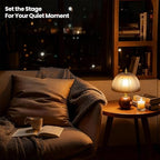 11.8" Decorative Wooden Table Lamp with Frosted Glass Shade, Dimmable Bedside Nightstand Lamp with E26 Socket & 6ft Cord, Small Accent Lamp for Bedroom & Living Room (Gradient)