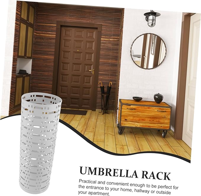 MAGICLULU Convenient Iron Umbrella Stand for Entryway Storage Rack for Folding Umbrellas Water Retention Base Stylish Organizer for Home Office Decor