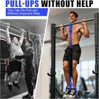 Upgraded Pull Up Assistance Bands, Heavy Duty Resistance Bands with Handles, Exercise Band with Door Anchor, Adjustable Workout Band Set for Pull Up Bar, Full Body Strength&Muscle Training, Home Gym