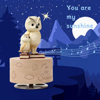 Owl Music Box Figurine, Sculpted Hand-Painted Musical Figure Gifts, for Birthday Mothers Day Anniversary, Play You are My Sunshine