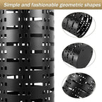 Umbrella Stand Rack, Free Standing Round Metal Umbrella Holder, Walking Sticks Umbrella Bins Waterproof Umbrella Storage Rack 16.5 x 6 inch Hollow Umbrella Storage Bucket for Indoor Home Office(black)