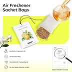 MYARO 12 Packs Lemon Scented Sachets for Drawer Closet Bathroom Odor Eliminator - Fresh Home Fragrance Car Air Frehener