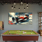 Vintage Formula Race Car Wall Art Abstract Racing Car Canvas Painting Retro Speed Posters for Boys Bedroom Man Cave Garage Office Living Room Home Decoration Open Wheel Motorsport Artwork 29.53x57.87"