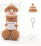 Emotional Support Plush with Removable Hats - Funny Stress Relief Gift for Men and Women Friends , Colleagues, Cute Crochet Office Decor for Office and Home, Unique Birthday Valentine‘s Day Gag Gift