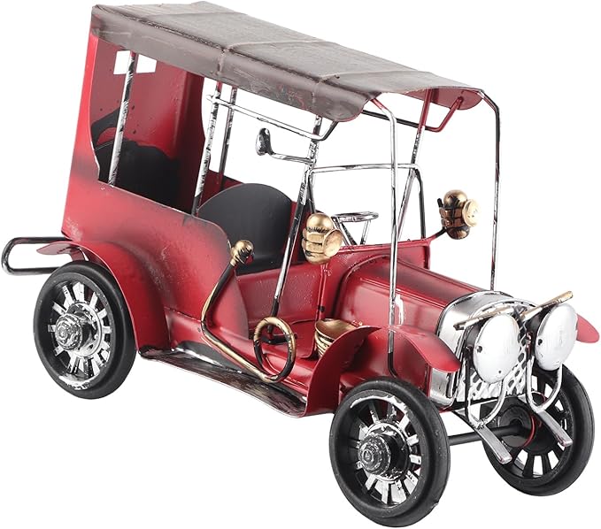 Pssopp Collectible Vehicle Model Vintage Metal Car Model, Miniature Old Vintage Car Home Desktop Decor Handmade Collectible Vehicle for Bar Home Decor Decoration Ornamental Pieces