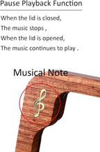 Sinzyo Anastasia-Once Upon a December Music Box Vintage Musical Boxs for Birthday Gift Valentine's Day Christmas Day(Musical Note Rosewood Box)