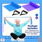 2 Pcs Resistance Band with Handles Chair Exercise Equipment for Seniors Physical Therapy Band Gifts for Elderly Women Rehab, Physical, Grandma, Grandpa