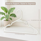 Utopia Home Plastic Hangers 200 Pack - Perfect Space Saving Clothes Hanger - Durable and Strong - Perfect Closet Organizers with Shoulder Grooves (White)