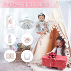 KSBD Lifelike Reborn Baby Dolls Girl-20 inch Realistic Sleeping Newborn Girl with Weighted Soft Body,Christmas Birthday Gift with Accessories for Kids Age 3+