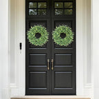 26" Eucalyptus Wreath for Front Door, Porch, Window - Large Artificial Eucalyptus Leaves Greenery Outdoor Wreath for Home, Farmhouse Decor - Spring, Summer, Fall, All Seasons (Green)