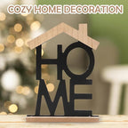 Home Hollow Wooden Decor – Modern Farmhouse Desktop Ornament, Office & Living Room Organizer, Desk Accessories & Workspace Decoration