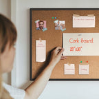 Cork Board Bulletin Board 20 x 30, Black Aluminium Framed Corkboard, Office Board for Wall Cork, Large Wall Mounted Notice Pin Board with 16 Push Pins for School, Home & Office