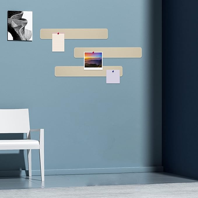 Bulletin Board Cork Board Cork Boards for Walls Cork Board for Office Pin Board Bulletin Boards for Walls (White)