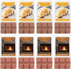 SCENTORINI Wax Melts, Wax Cubes Strong Scent, 4 Salted Caramel Cream & 4 Warm Fireplace Summer Scented Wax Melts, Soy Wax Melts for Warmer, Home Fragrances