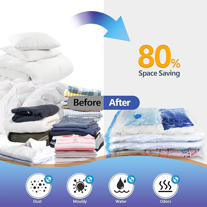 Electric Air Pump for Vacuum Storage Bags, Portable Travel Vacuum Pump Compressing Clothing Vacuum Seal Pump for Various Vacuum Seal Bags Blue(Storage Bag Not Included)