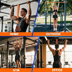 WHATAFIT Pull Up Assistance Bands, Resistance Bands for Pull Up Bar Working Out with Feet Straps ，Adjustable Heavy Duty Pull Up Assist Equipment, Home Gym Fitness Exercise Strength Muscle Training