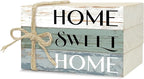 Mini Decorative Books for Home Decor, Small Wood Book Stack for Table Decor, Home Sweet Home Decor Books for Living Room Bookshelf, Farmhouse Stacked Books Decor（L36）