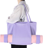Yoga Bag Set for Women Including Yoga Mat Tote Bag, Booty Resistance Bands, Non Slip Sports Socks Silicone Ties for Pilates Travel Workout Office Home Gym