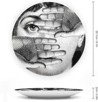 Lina Cavalieri Plate, Wall Decorative Plate, Mysterious Face Plate Wall Hanging Decoration,Including Bracket And Special Spring HooK, (Style-3, 8inch)