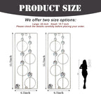 ZEXUIRU 2 Pcs Abstract Metal Art for Wall Decor Living Room Bedroom Bathroom Office Metal Bling Modern Geometric Hanging Vertical Small Iron Sculpture Plaque Pack -Silver 15.7in