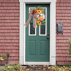 Ochine Fall Harvest Swag - Artificial Teardrop Decorative Wreath for Thanksgiving, Autumn, Halloween
