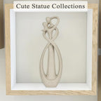 Trycooling Kissing Lovers Statue Abstract Sculpture Resin Statues for Home Decor Modern Home Office Desktop Shelf Bookshelf Decor (Sandstone, Large)