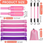 11 Pcs Ankle Resistance Bands with Cuffs, Glutes Workout Ankle Weights for Women Working Out, Exercise Bands Set with Ankle Straps for Leg Butt Exercise Equipment - Perfect for Home Workouts