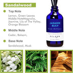 Xcleen Reed Diffuser Set- Jasmine & Lily Scented Diffuser with 6 Rattan Sticks, Long Lasting Reed Diffusers for Home Bathroom Shelf Decor-3.7oz
