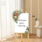 Odouzy Artificial Wedding Arch Flowers for Wedding Sign,Set of 2 for Wedding Welcome Ceremony Sign,Faux Floral Swags,Wedding, Banquet and Reception Backdrop Floral Decoration (Coffee Orange)