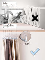 HOUSE DAY Clear Pants Hangers with Clips 25 Pack, Non-Slip Skirt Hangers for Women, Upgraded Heavy Duty Plastic Clip Hanger for Pants, Trousers, Jeans, 14" Short Hanger, 360-Rotating Swivel Hook