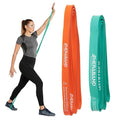THERABAND High Resistance Bands, Set of 2 Elastic Super Bands for Improving Flexibility, Injury Rehab, & Full Body Workouts, Heavy Duty Stretch Bands for Lifting, 1 Light & 1 Medium Band