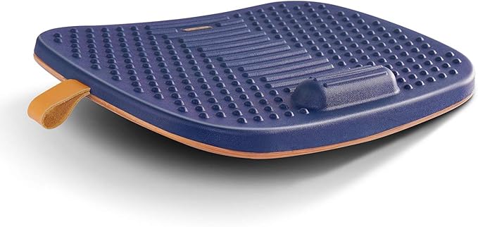 FEZIBO Standing Desk Mat with Anti Fatigue Bar, Wooden Wobble Balance Board with Ergonomic Design Comfort Floor Mat