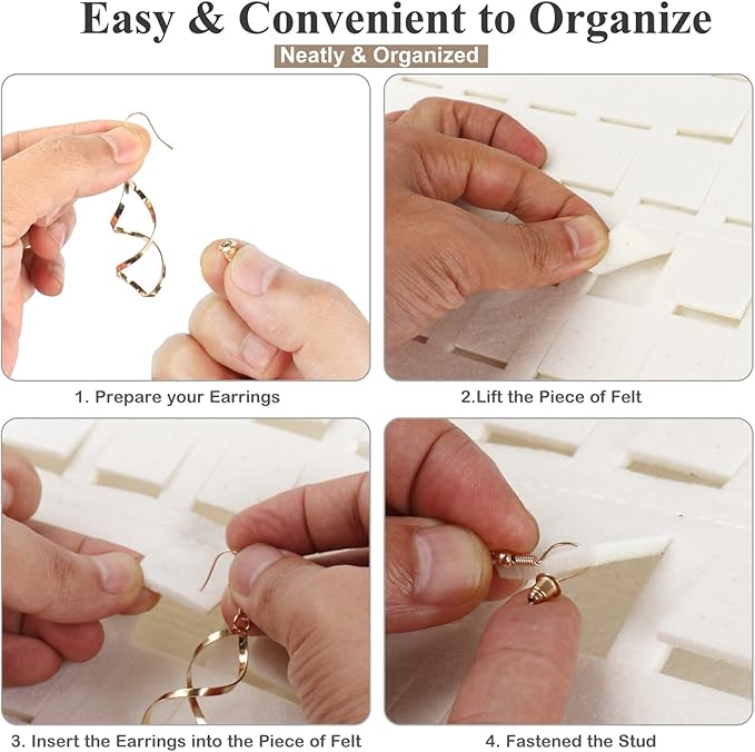 Extra Large Earring Organizer - Wall Mount Earring Holder for Up to 420 Pairs, Hanging Jewelry Organizer for Women & Girls