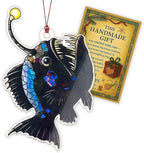 Anglerfish Christmas Ornaments 2026, Unique Fishing Ornaments for Christmas Tree, Sea Gifts for Fisherman Men Women Boys Teens, Inner Light Inspirational Decoration for Holiday Display, Ugly Ornament