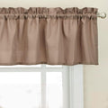 Sweet Home Collection Kitchen Window Tier, Swag, or Valance Curtain Treatment in Stylish and Unique Patterns and Designs for All Home Décor, Ribcord Taupe